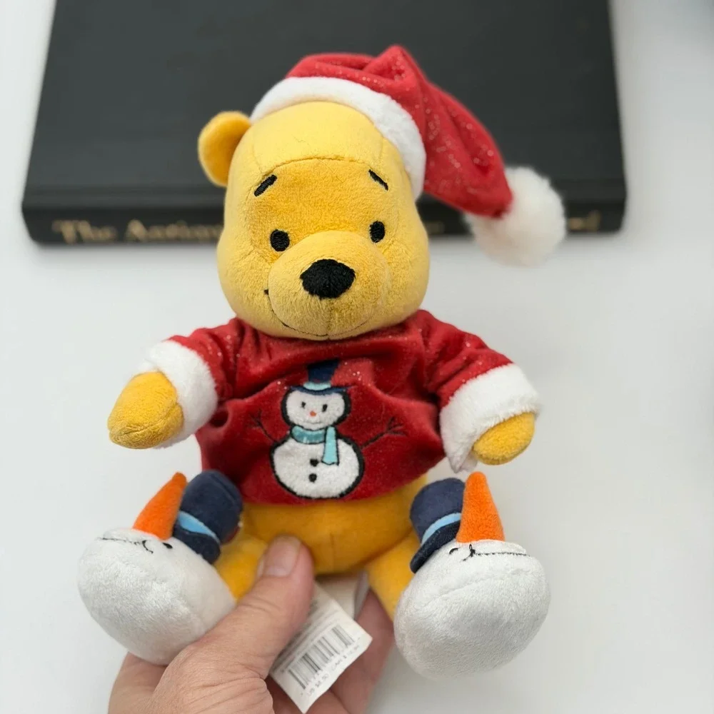 Disney Winnie the Pooh Christmas Plush Bean Bag Snowman Santa Hat 7